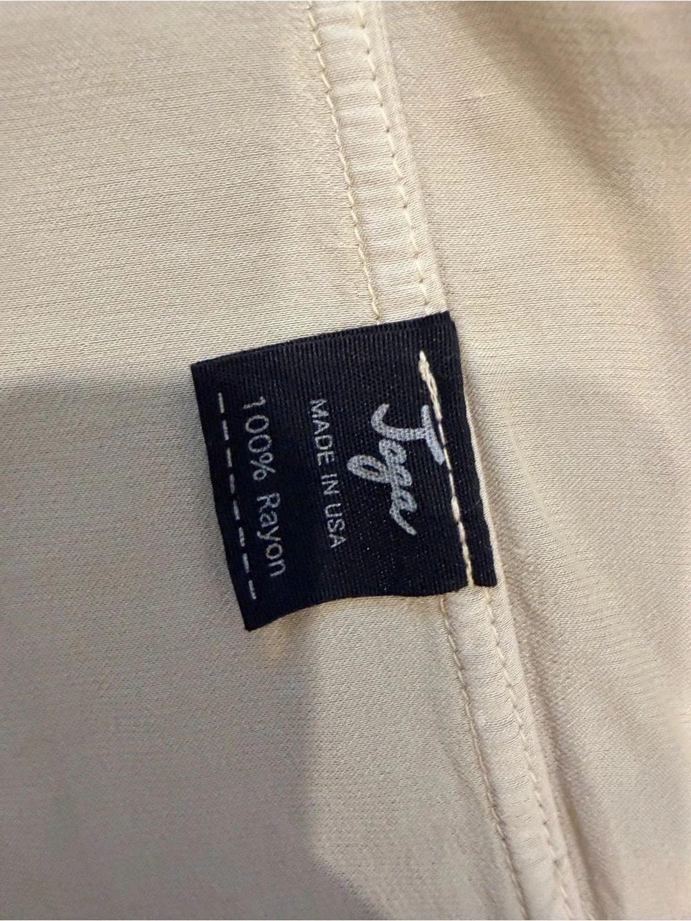 Jaga Made in USA Rayon Open Front Jacket gold Lightweight Boho Layer - Picture 3 of 3